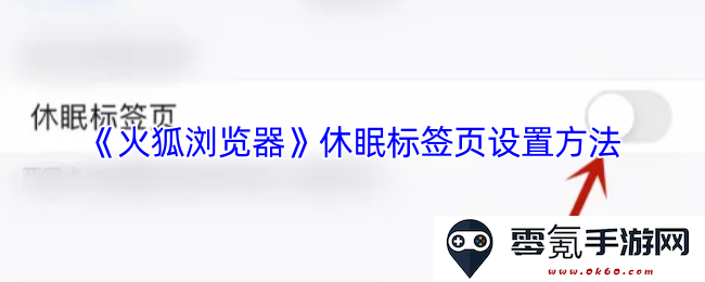 《火狐浏览器》如何设置休眠标签页功能以提高浏览器性能和体验的方法