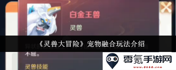 《灵兽大冒险》中宠物融合系统详细玩法解析与攻略