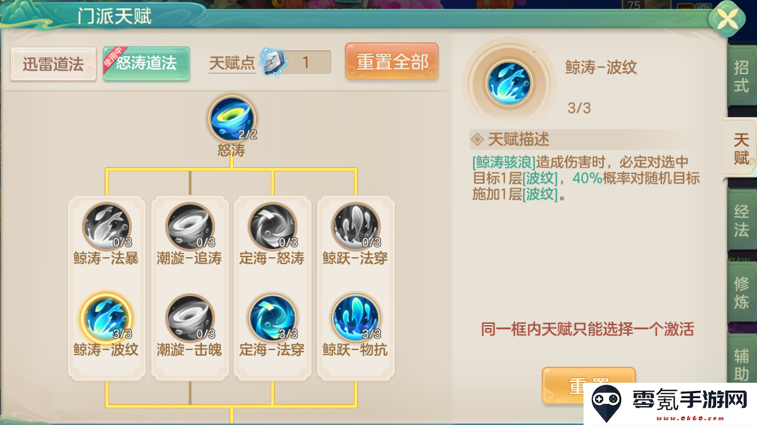 《梦想世界：长风问剑录》怒涛道法固伤波纹流攻略